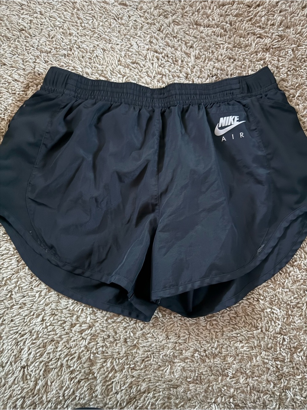 Nike Black Women's Athletic Running Shorts with Nike Air Logo